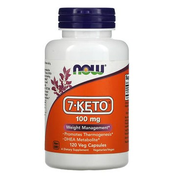 NOW Foods, 7-KETO，100 毫克，120 粒素食膠囊