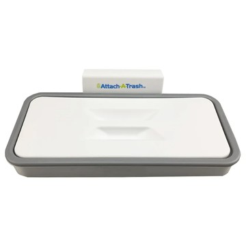 E.dot 背掛式附蓋垃圾袋架 - 桌邊收納垃圾桶  白色  24 x 5.5 x 11cm