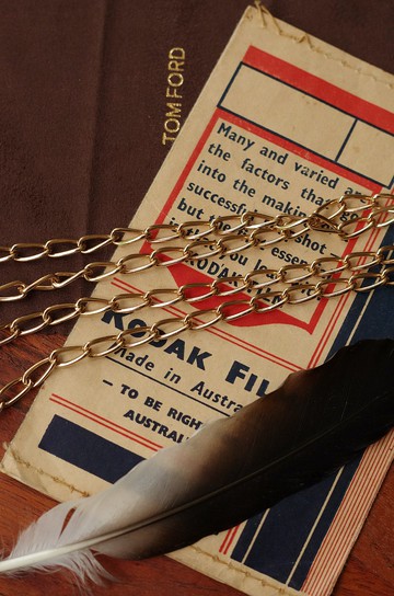 古董 Vintage-Sarah Coventry 金色方塊項鍊 n84