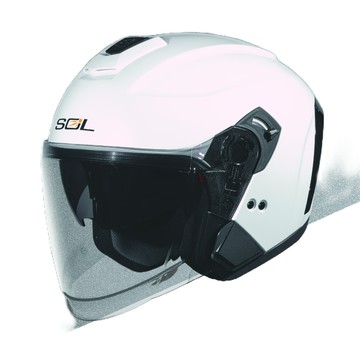 SOL 安全帽 SO14 逐光者-粉 (變色漆/粉) 半罩 內藏墨鏡 齒排扣 雙層鏡 眼鏡溝 藍芽耳機槽 加長鏡片