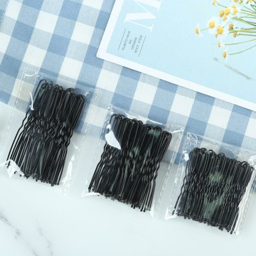 加粗U型夾50支/包黑色U型夾影樓發夾新娘頭飾發夾盤發夾廠家批發 鑫弘-素時衣櫥