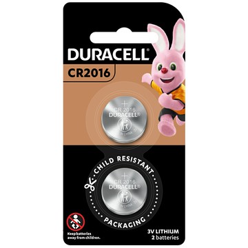 【金頂DURACELL金霸王】CR2016 3V 吊卡2入裝 鈕扣 鋰電池(不含水銀)