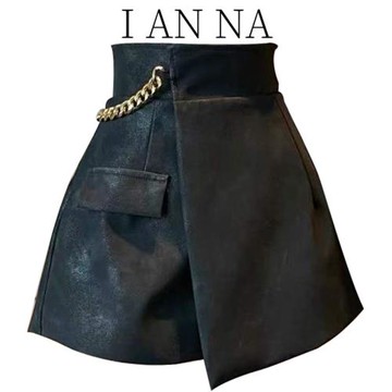 辣妹皮裙修身A字裙子女秋冬2023新款黑色褲裙高腰短裙包臀半身裙