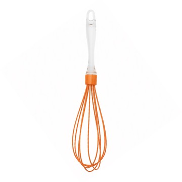 EXCELSA 矽膠打蛋器 耐熱240度C 總長30cm 可吊掛收納  橘色  1個