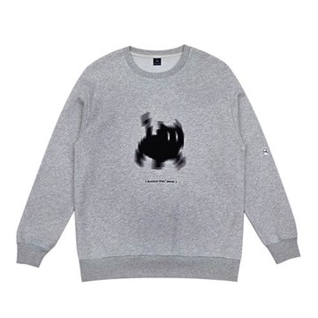 黑喵像素 秋冬迷幻貓印花情侶男女寬松休閑圓領基礎長袖衛衣秋