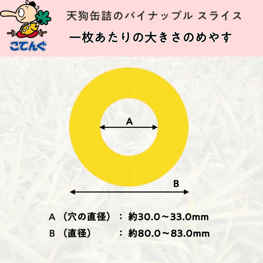 パイナップル 缶詰 タイ産 スライス 1号缶 個数約40-45枚  輪切り バラ売り 天狗缶詰 業務用 食品