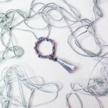 手編戒指 麻花灰 青金石