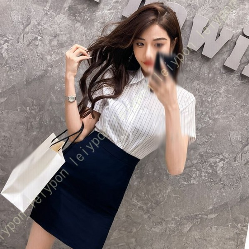 レディースシャツ ブラウス オフィス 白 ワイシャツ レディース おしゃれ 半袖 三分袖 ストライプ ビジネス フォーマル 事務服 カッターシャツ Yシャツ シャツ 通販 Lineポイント最大0 5 Get Lineショッピング