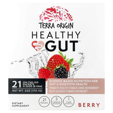 Terra Origin, 健康腸道™，漿果味，21 包，每包 0.26 盎司（8.1 克）
