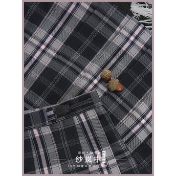 櫻花家族原創黑色格子裙JK制服【紗嵐中】日系jk高腰百褶短裙女