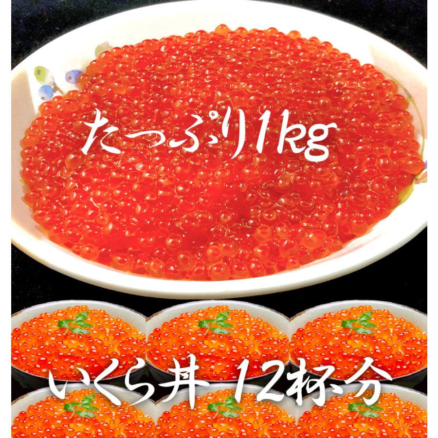 イクラ いくら醤油漬け 1kg 鮭子 北海道産 国産 本いくら 業務用 母の日 父の 日 敬老 在宅応援 お中元 お歳暮 ギフト