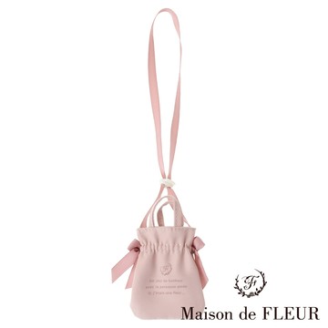 Maison de FLEUR 迷你可愛蝴蝶結緞帶手提收納包(8A42YZM0100)