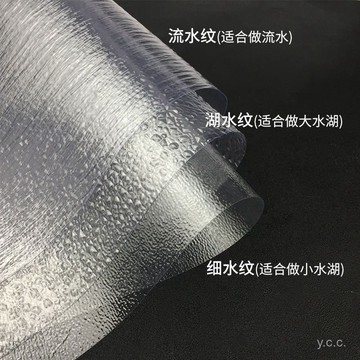 🔥桃園有貨🔥pvc水紋紙模型水紋水波片沙盤模型水麵仿真水流水紋膠片大小湖水 YEFL