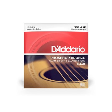 D’Addario EJ39 12-52 12弦專用 民謠吉他弦