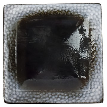 練搥目 角皿 日本製資器  22.86cm  1個  黑