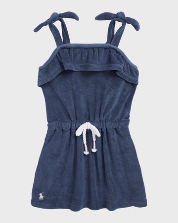 Girl's Solid Towel Terry Swimwear Coverup, Size 3M-24M