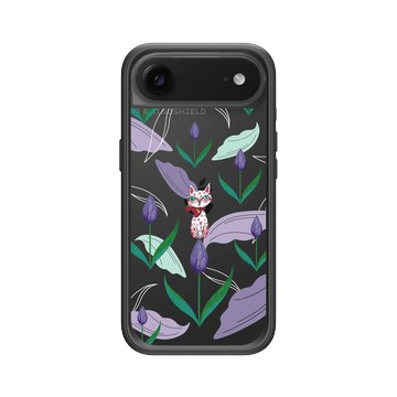 iPhone Air Mod NX -邊框背蓋組合 (相機按鈕) 黑 - 幾米 Jimmy Liao - 遺失了一隻貓-鬱金香