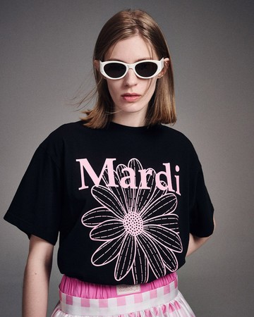 MARDI MERCREDI 印花短TEE 黑色 經典小雛菊 粉花 TSHIRT FLOWERMARDI