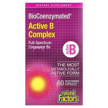 Natural Factors, BioCoenzymated®，活性 B 族維生素複合物，60 粒素食膠囊