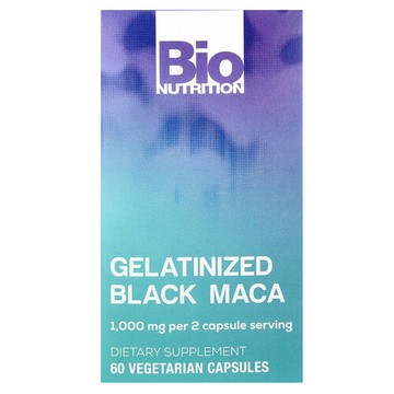 Bio Nutrition, 糊化黑瑪卡，1000 毫克，60 粒素食膠囊（每粒膠囊 500 毫克）
