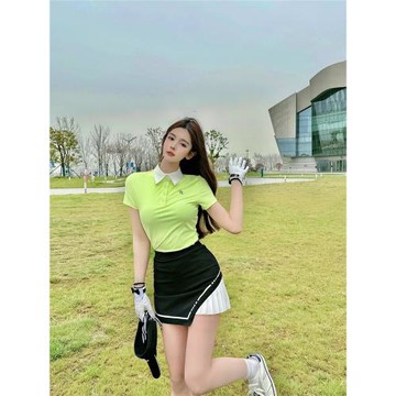高爾夫服裝女夏高爾夫短袖女韓版顯瘦高爾夫套裝女高爾夫女裙golf