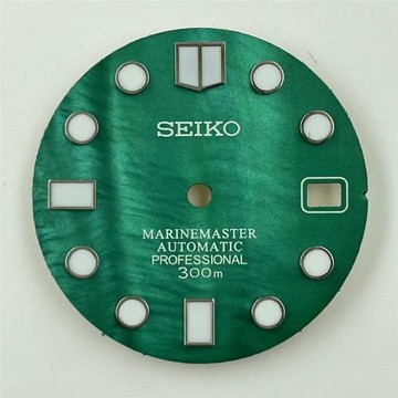 新款代用改裝元祖NH35機械機芯珍珠貝表盤潛水c3強綠夜光字面手表