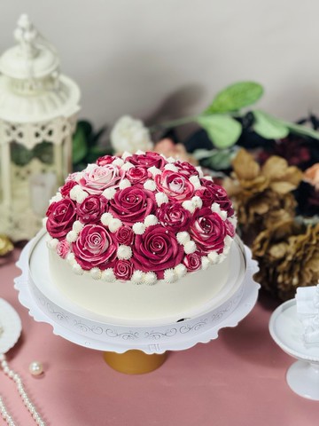 【獨家禮物】8吋薔薇之戀捧花蛋糕標準版/玫瑰花/生日蛋糕/5天