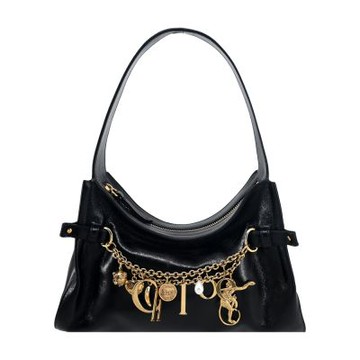 CHLOE Charms 亮面皮革肩背包(黑色)