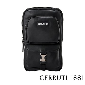 【Cerruti 1881】限量2折 義大利頂級肩背包斜背包 全新專櫃展示品(黑色 6339N)