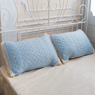 SANKi 三貴 涼感紗立體3D透氣網枕墊  藍色  1組  45 x 65cm