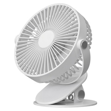 COOLIX 無線柔光多角度夾扇 USB低噪涼風 嬰兒車壁掛  白色  F28