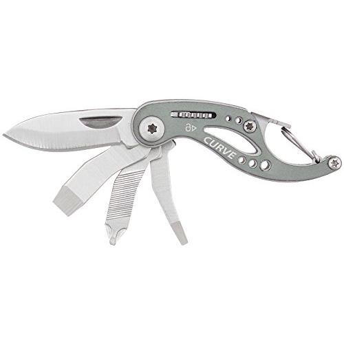 GERBER Curve Multi-Tool, Gray [31-000206] Keychain Tool-Silver [30-001501]