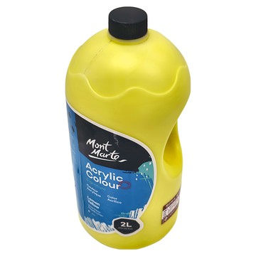 Mont Marte 蒙瑪特 壓克力顏料 2L - 檸檬黃 色彩鮮豔 快乾易混合 覆蓋力佳  1