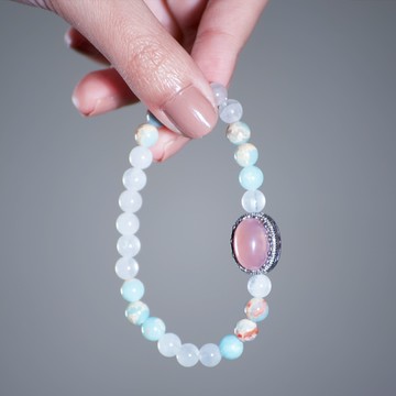 璞心堂-開運壽山石系列手串-「璞心映蓮」