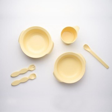 玉米田 PLA幼兒餐具6件組禮盒 (PLA 聚乳酸 玉米 無毒 嬰兒餐具)