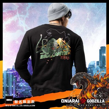 最終彈【GODZILLA 聯名↘首降6折】哥吉拉對戰碧奧蘭蒂大學長TEE - BLUE WAY 鬼洗い