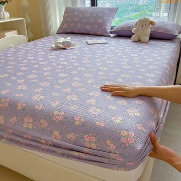 🌷新店優惠🌷小竺棉床笠單件全包床罩三件套床上用品宿舍床保護罩席夢思床墊套