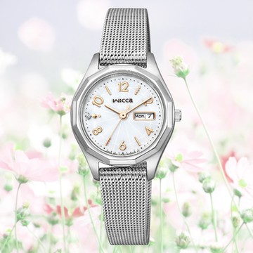 CITIZEN 星辰 Wicca 少女系列 太陽能優雅米蘭帶 女錶 KH3-517-11 送禮 禮物 推薦