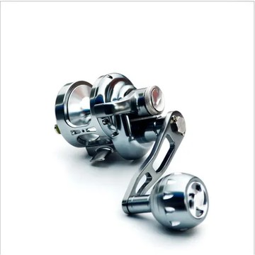 貨到付款免運費TA全金屬重磅釣力(25~35公斤)大力丸船釣鐵板鼓式捲線器_槍灰握完,TA500R-右手版