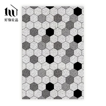 【好物良品】藝術系列《六角蜂巢》㊣獨家設計㊣大尺寸高品質可剪裁玄關絲圈刮泥墊|180x140cm