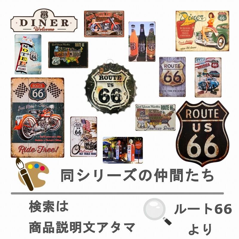 72%OFF!】 ブリキ看板 ルート66 Route 66 Lone Rider TIN SIGN