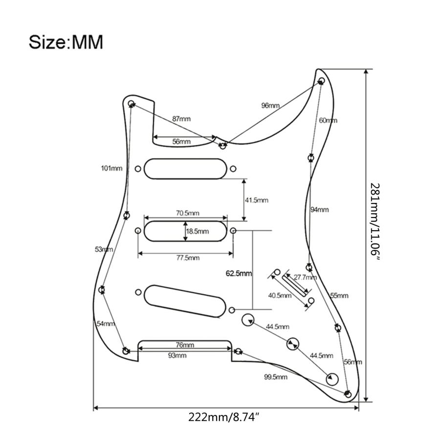 Guitar Strat Pickguard 11 Hole Strat Pickguard Prewired Scratch Plate For Electric Guitar With Screws Pickup Guard Plate