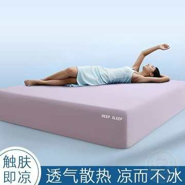 🔥限時優惠🔥A類涼感黑科技冰絲牀笠酒店夏季牀墊 保護套 牀罩裸睡全包圍三件套