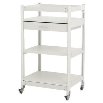 FAmILyLIFE 生活 航太鋁可升降三層附輪耐重置物架 40 x 50 x 85.5 FL-315-W 月光白 9.7kg  1個  三層