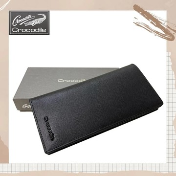 【Crocodile】鱷魚Wien多卡長夾／男用長夾／17卡片長夾 (黑-10401)