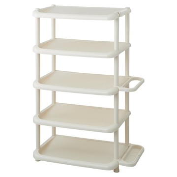 【日本Like-it】五層鞋櫃附傘架(寬版)白色