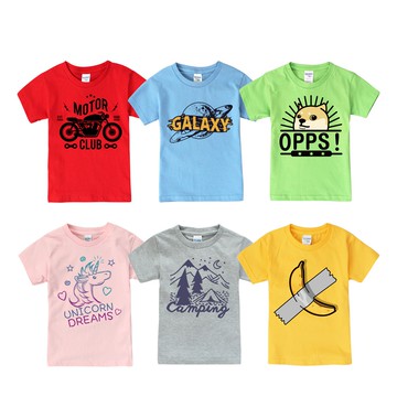 Augelute 短袖上衣 獨家自印 多花色圖T印花上衣 純棉 男童 女童 圓領T 上衣 T恤 百搭 66252