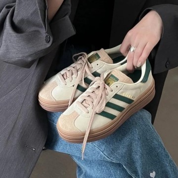 【逢甲FUZZY】W Adidas Originals Gazelle Bold 卡其綠 厚底 麂皮 ID7056