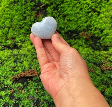 能量擺飾-天然可愛小清新天青石愛心 療癒 治癒 快速出貨