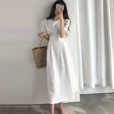 韓国 ワンピース 夏 白ワンピース ロング 韓国 ファッション 夏服 レディース 上品 清楚 大人可 通販 Lineポイント最大1 0 Get Lineショッピング